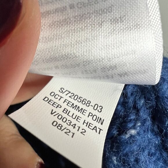 NWOT Old Navy Blue Pointelle Knit Ruffle Sleeve Sweater Plus Size XXL - Picture 8 of 9